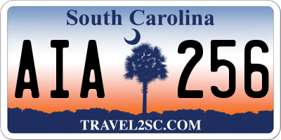 SC license plate AIA256