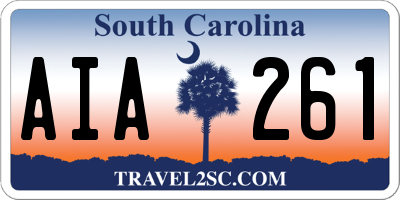 SC license plate AIA261