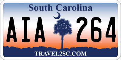 SC license plate AIA264