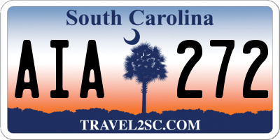 SC license plate AIA272