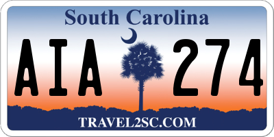 SC license plate AIA274