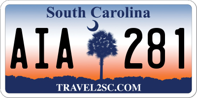 SC license plate AIA281