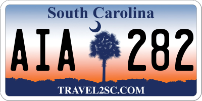 SC license plate AIA282