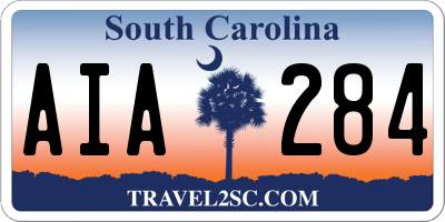 SC license plate AIA284