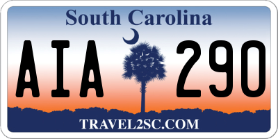 SC license plate AIA290
