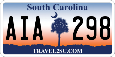 SC license plate AIA298