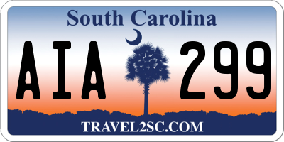 SC license plate AIA299
