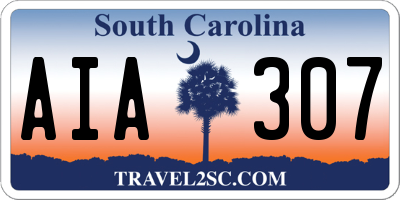 SC license plate AIA307