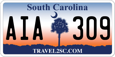 SC license plate AIA309
