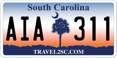 SC license plate AIA311