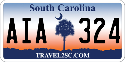 SC license plate AIA324