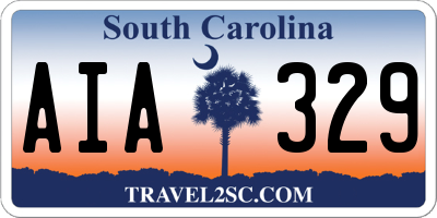 SC license plate AIA329
