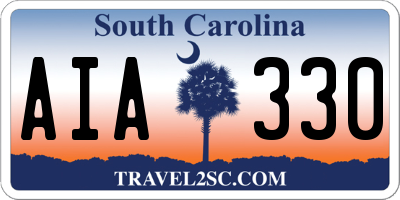 SC license plate AIA330