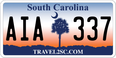 SC license plate AIA337
