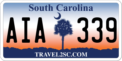 SC license plate AIA339