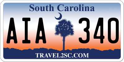 SC license plate AIA340