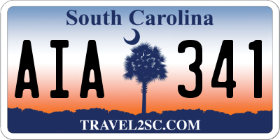 SC license plate AIA341