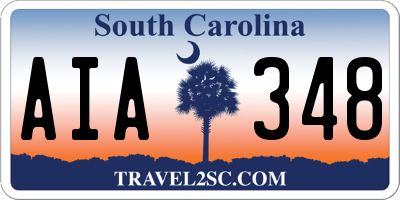 SC license plate AIA348