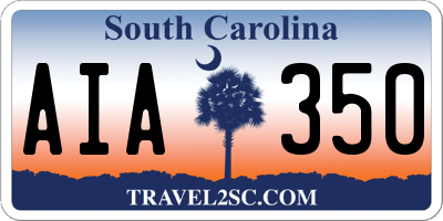 SC license plate AIA350