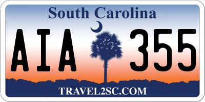 SC license plate AIA355