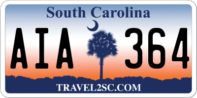 SC license plate AIA364