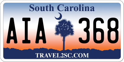 SC license plate AIA368
