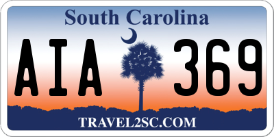 SC license plate AIA369