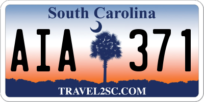 SC license plate AIA371