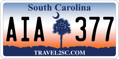 SC license plate AIA377
