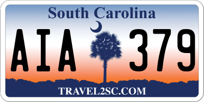 SC license plate AIA379