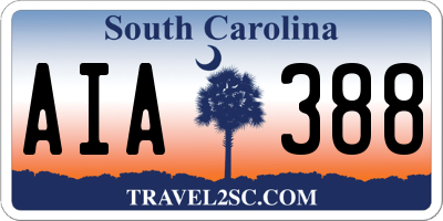 SC license plate AIA388
