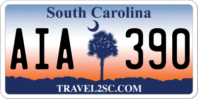 SC license plate AIA390