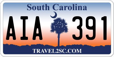 SC license plate AIA391