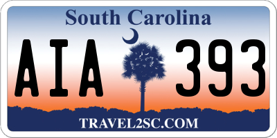 SC license plate AIA393