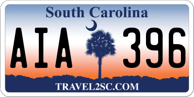 SC license plate AIA396