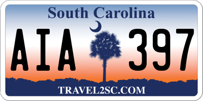 SC license plate AIA397