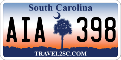 SC license plate AIA398
