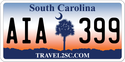 SC license plate AIA399
