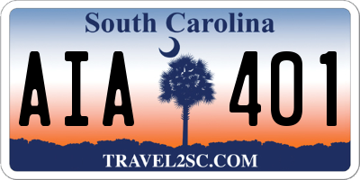 SC license plate AIA401