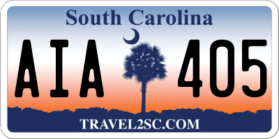 SC license plate AIA405
