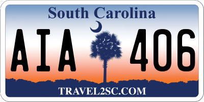 SC license plate AIA406