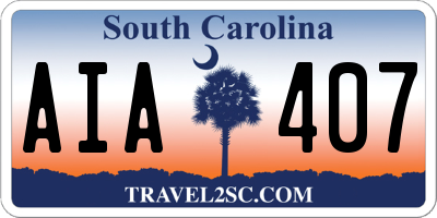 SC license plate AIA407