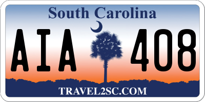 SC license plate AIA408