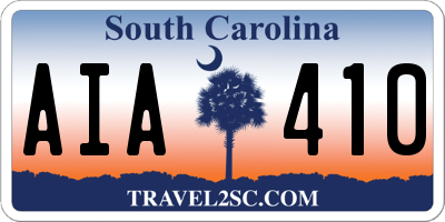 SC license plate AIA410
