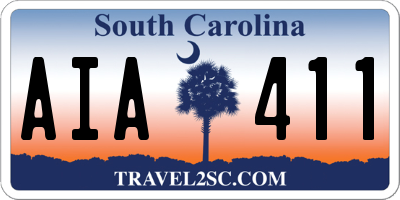 SC license plate AIA411