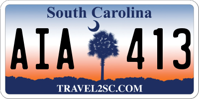 SC license plate AIA413