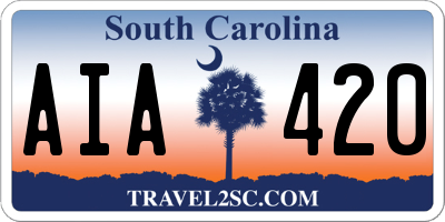 SC license plate AIA420