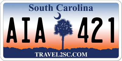 SC license plate AIA421