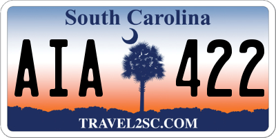 SC license plate AIA422