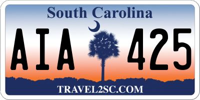 SC license plate AIA425